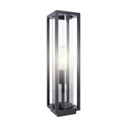Xanlite - Borne filaire noire fumée contemporain IP44, culot E27, 40W max - LAME40WNMODF