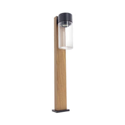 Xanlite - Borne filaire noire et bois IP44, culot E27, 40W max - BOFE40WNW