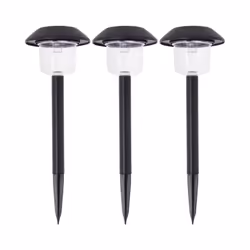 Lot de 3 balises solaires LED qui illuminera d’une lumière chaleureuse et agréable vos jardin, terrasses et même allées. Très ...