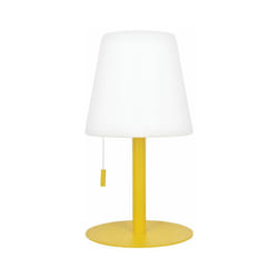 Xanlite - Lampe à poser cône jaune rechargeable en métal LED IP44, 400 lumens, CCT et dimmable, hauteur ajustable - LP16CJRCCT