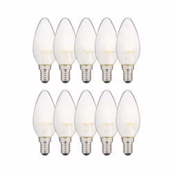 Lot de 10 ampoules LED à filament B35, culot E14, 6,5W cons. Ampoule LED B35, doté d’une intensité d’éclairage de 806 lumens  ...