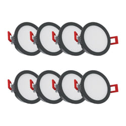Xanlite - Pack de 8 spots led intégrées cct IP54 conso. 4W 345 lumens Noir