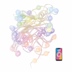 Guirlande lumineuse connectée multicolore 6m avec synchronisation musicale – 33 LED Créez des ambiances uniques pour tous vos ...