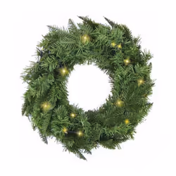 Couronne lumineuse LED de Noël Couleur : Blanc chaud Protégé contre les projections d'eau, la couronne a un indice de protect ...