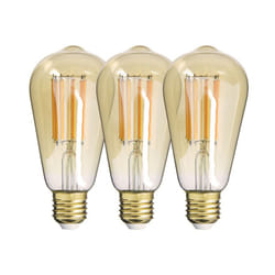 Lot de 3 Ampoules à filament led ST64, culot E27, 340 lumens, conso. 4W éq. 32W, Blanc chaud