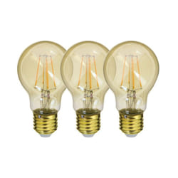 Xanlite - Lot de 3 Ampoules à filament led A60, culot E27, 340 lumens, conso. 4W éq. 32W, Blanc chaud