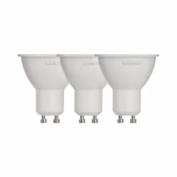 Lot de 2+1 Ampoules LED Spot, culot GU10, 345 lumens, conso. 4,5W éq. 50W, Blanc chaud Optez pour notre lot de 3 ampoules LED ...