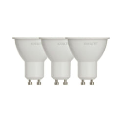 Lot de 3 Ampoules led Spot, culot GU10, 345 lumens, conso. 4,5W éq. 50W, Blanc chaud - PACK21RCX345GIW - Xanlite