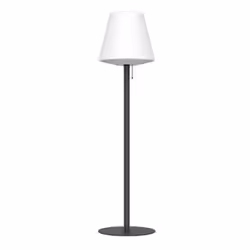 Xanlite - Lampadaire hybride solaire LED IP44, rechargeable USB-C, 650 lumens, 185cm, CCT & Dimmable, Noir - LAMH187ND
