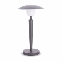 Xanlite - Lampe de table LED IP44, 400 lumens, rechargeable USB, 25cm, CCT & Dimmable, Gris - LP25GRD