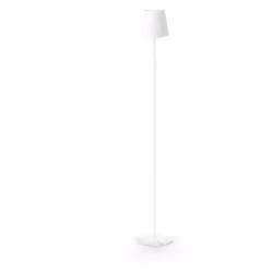 Xanlite - Lampadaire métal, 500 lumens, CCT & Dimmable, Rechargeable, 130cm, Blanc - LAM130BD