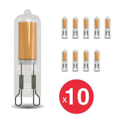 Lot x10 Ampoules led, culot G9, 420 lumens, conso. 3,7W, Blanc chaud (3000K) - WPACK10ALG9400 - Xanlite