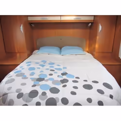 MIDLAND Draps Blancs 130x200cm Coupe à Gauche - Linge de lit camping-car