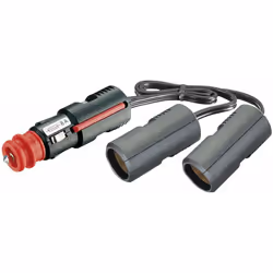Adaptateur allume cigare doubleprise 12 Volts Courant max. (12 V) : 8 A. Bague rouge permettant de passer de 12 à 21 mm inclu ...