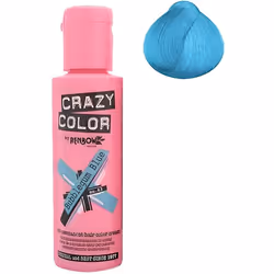 Coloration cheveux semi-permanente CRAZY COLOR BUBBLEGUM BLUE = Bleu tendre Pour un look FUN et des cheveux aux couleurs vive ...