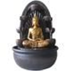 ZEN Fontaine dintérieur avec statue Bouddha Chakra - Marron