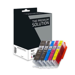 The Premium Solution B8C570XL/571XLB/CL cartouche d'encre 5 pièce(s) Compatible Rendement élevé (XL) Noir, Cyan, Magenta, Photo noire, Jaune