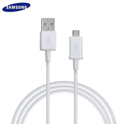 Cable blanc Samsung USB - Micro USB dune longueur de 1.5 mètre pour Galaxy S6 Pratique et indispensable Référence Samsung: ECB-D...