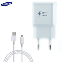 Chargeur Samsung Galaxy S4 Mini I9195 Charge Rapide AFC 2A Blanc + cable 15 M USB-micro USB