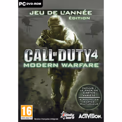 Activision Call of Duty 4 : Modern Warfare - Game Of The Year, PC, Mode Multiplayer, M (Mature), Support physique