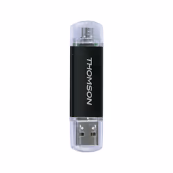 Thomson Dual 32GB, 32 Go, USB Type-A, 2.0, Casquette, Noir, Gris