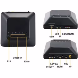 Passerelle Multimedia - YONIS - Full HD 1080P - Lecteur de Cartes SD MMC MS - Plastique