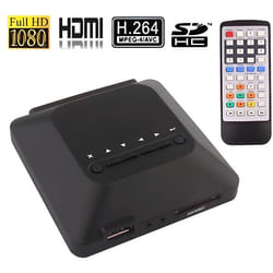 Passerelle Multimédia 1080 P Full HD Yuv Av Tv HDMI Tv Lecteur Cartes SD Mmc USB Plastique YONIS