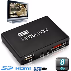 Mini Passerelle Multimédia YONIS - Lecteur 1080P HDMI - 8Go - Noir