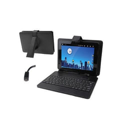 Housse Clavier Universel Tablette 9.7 Saisie USB Mini USB Simili Cuir Noire YONIS