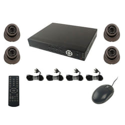 Kit Vidéo Surveillance 4 Caméras 1 3 Sharp Ccd 420 Tvl + Enregistreur Numérique YONIS