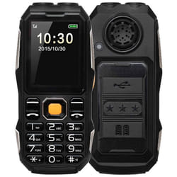 Téléphone Mobile Tout Terrain 2.4 Pouces Dual Sim Antichoc Waterproof IP67 Noir YONIS
