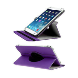 Housse Protection Tablette Tactile Universelle Support 360° 7 Pouces Cuir Violet YONIS