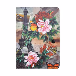 Housse Universelle Protection Tablette 7 Pouces Tour Eiffel Paris Fleurs Support YONIS