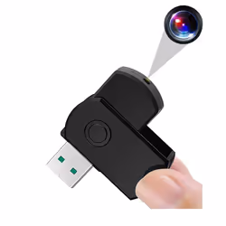 Clé USB Caméra Espion Mini Caméra Appareil Photo Vidéo HD Micro SD 8 Go Noir YONIS
