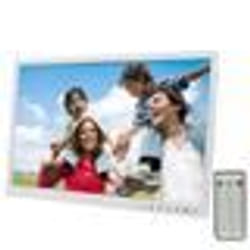 Cadre Photo Numérique 17 pouces Full HD Musique Vidéo USB SD Blanc YONIS