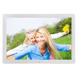 Cadre Photo Numérique 17 Pouces Lecteur Multimédia 1080P LED Vidéo USB SD Blanc YONIS