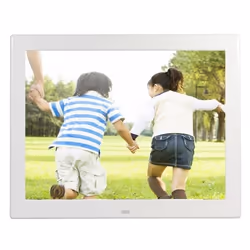 Cadre Photo Numérique LED Lecteur Multimedia Écran 12 Pouces Tft Port USB Blanc YONIS