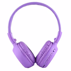 Casque Audio Sans Fil Stéréo Écran LCD Lecteur Voyant Lumineux Radio Fm Violet YONIS