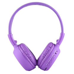 Casque Audio Sans Fil Stéréo Écran LCD Lecteur Voyant Lumineux Radio Fm Violet YONIS