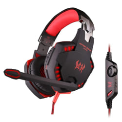 Yonis Casque Gamer Rouge