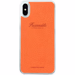 Bigben Connected FAI85CQFR170, iPhone X/XS, Orange, Transparent