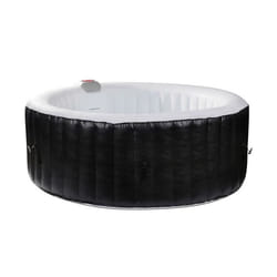 Spa gonflable SUNSPA - AF01 - 208 x 65 cm - 6 places - Rond (Filtre cadenas tapis de sol et couverture) + Entourage spa