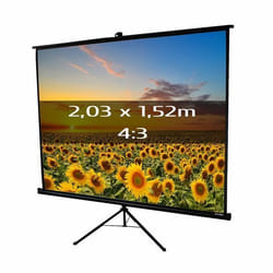 Ecran projection trépied 203 x 152m format 4:3
