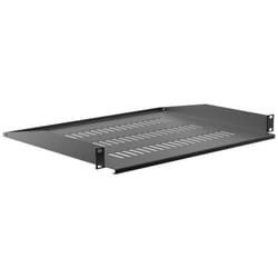 Kimex - Etagère fixe pour rack sol et rack mural 19'', Profondeur 380mm, Hauteur 1U
