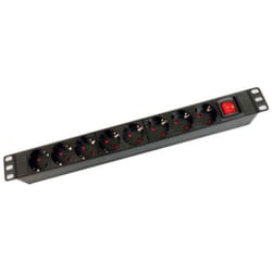Bandeau 8 prises électriques pour rack et baie 19'', Hauteur 1U