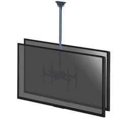 SUPPORTS TV PLAFOND - KIMEX - Support plafond 2 écrans TV 37-70 Hauteur  106-156cm - 014-4053 - Noir