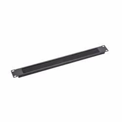 ACCESSOIRES RACKS 19 - KIMEX - Bandeau gestion de câbles en brosse pour rack 19 Hauteur 1U - 110-0187 - Noir
