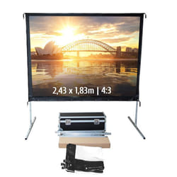 ECRANS VALISE - KIMEX - Ecran de projection valise 243 x 183m - Format 4:3 - Toile Avant - 046-1005K -