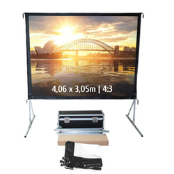 ECRANS VALISE - KIMEX - Ecran de projection valise 406 x 305m - Format 4:3 - Toile Avant - 046-1008K -