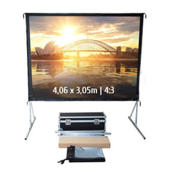ECRANS VALISE - KIMEX - Ecran de projection valise 406 x 305m - Format 4:3 - Toile Arrière - 046-2008K -
